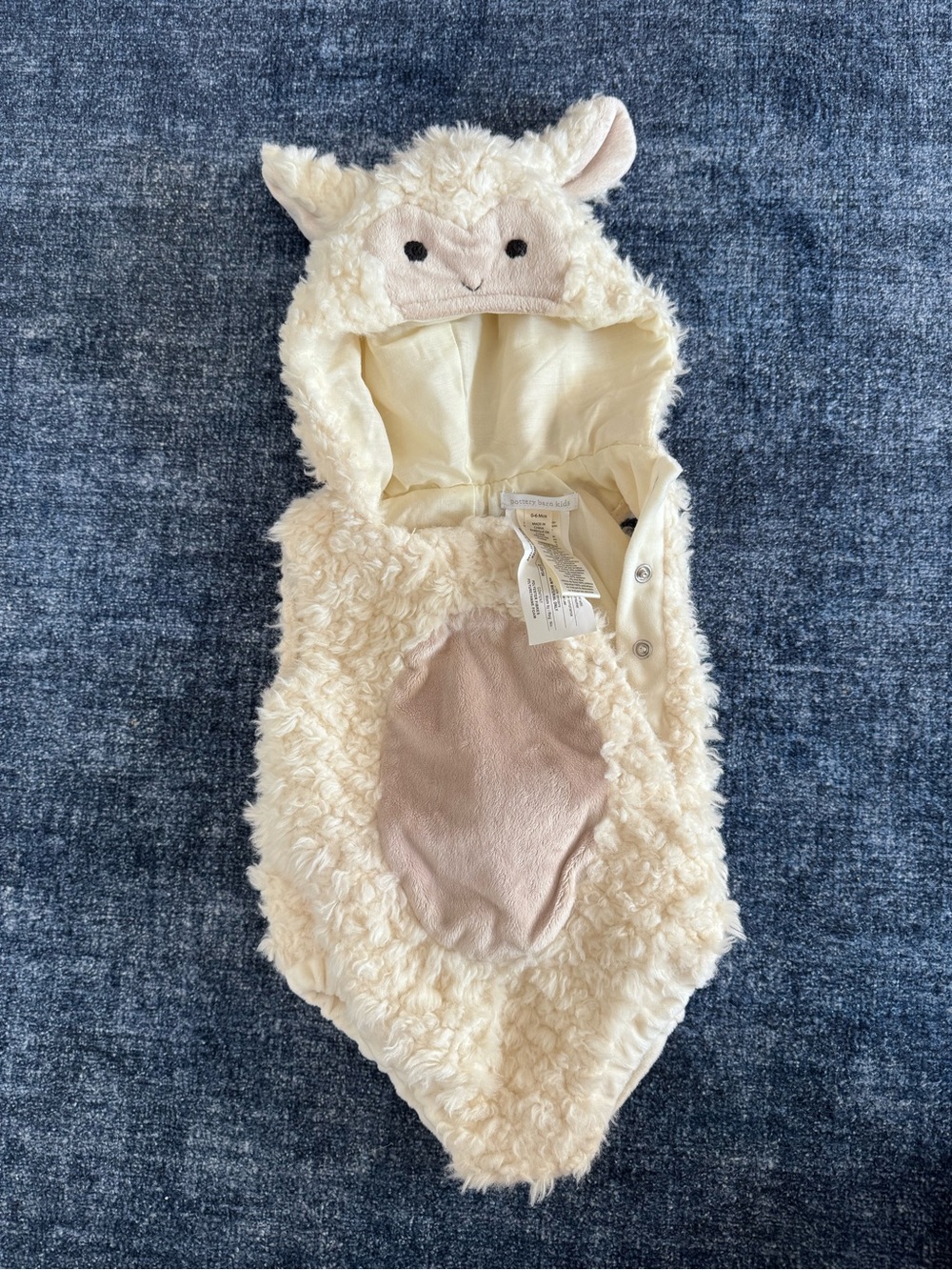 Pottery Barn Kids Baby Lamb Halloween Costume 0-6 Months Excellent Condition